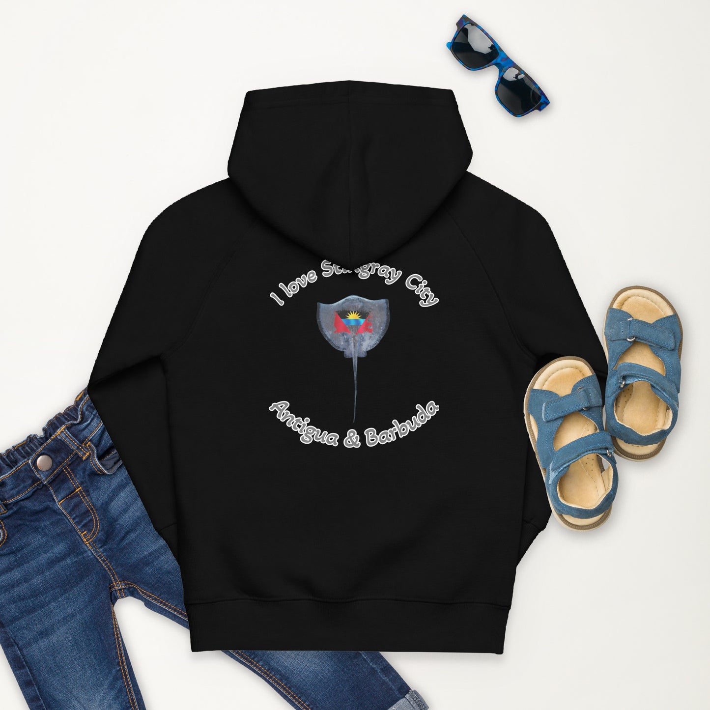 Dojo On The Wave Exotic Charters Stingray City - Kids eco hoodie
