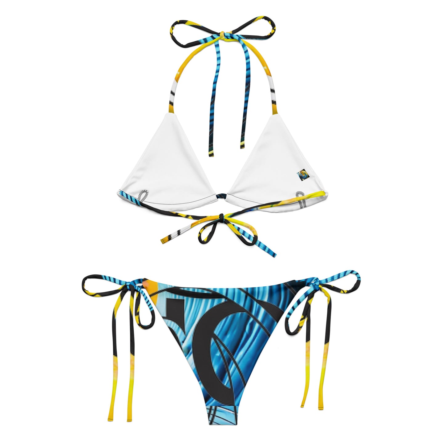 Dojo on the Wave All-over print recycled string bikini